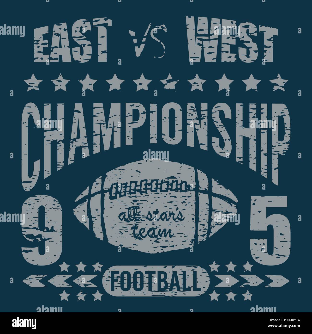 Football sport typography, tshirt Printing design graphics, vector