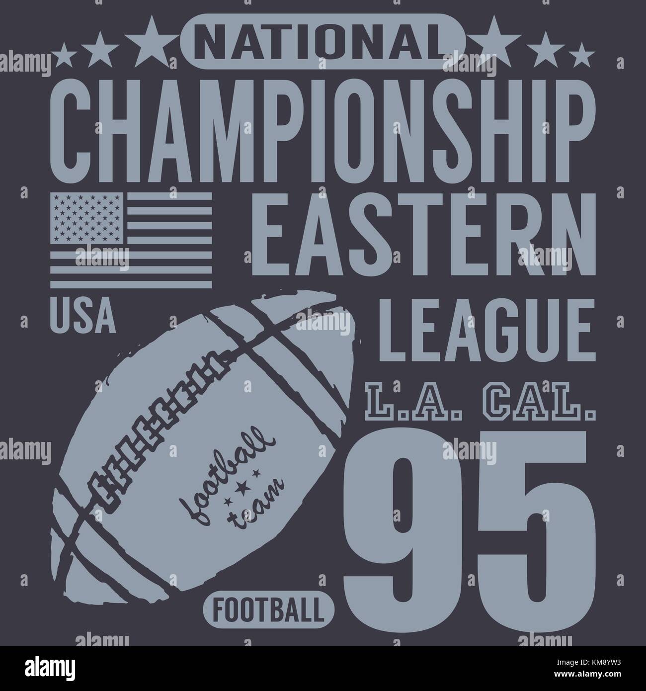 Football sport typography, tshirt Printing design graphics, vector