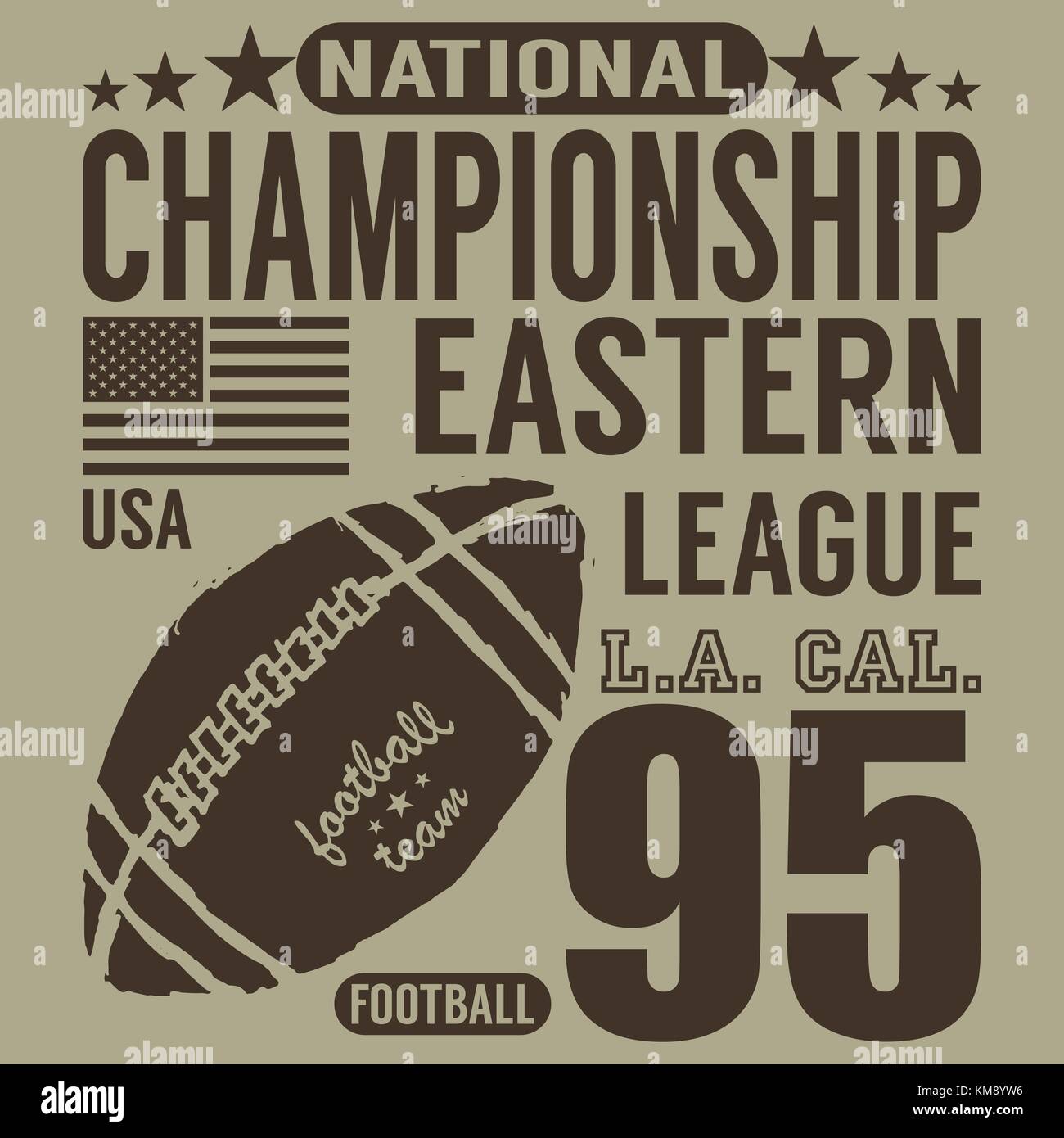 Football sport typography, tshirt Printing design graphics, vector