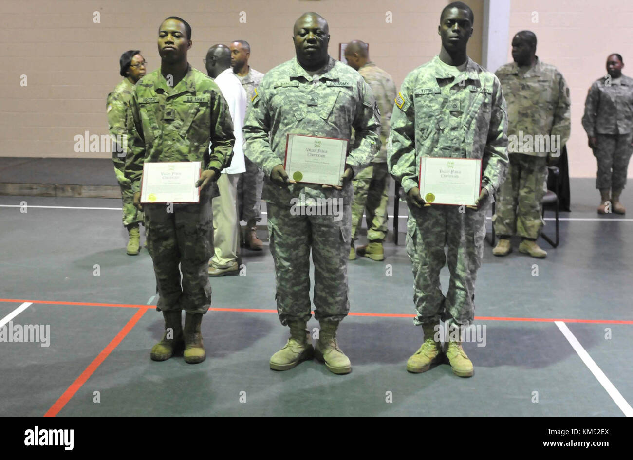 Cadet Rasheed Escobar of 610th Quartermaster detachment, Sgt. O’neal Jn