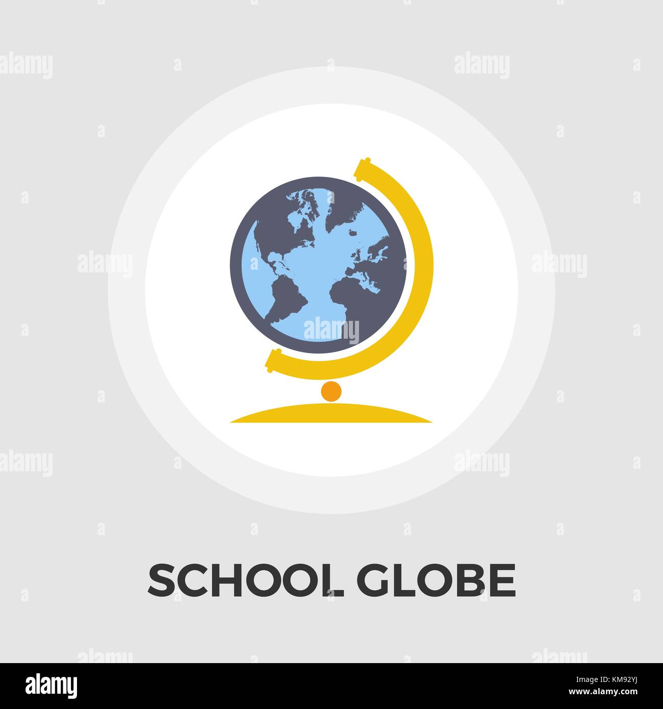 School globe icon vector. Flat icon isolated on the white background ...