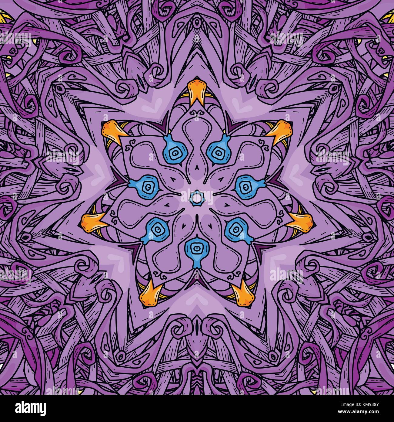 Vector seamless pattern in mandala style Stock Vector Image & Art - Alamy