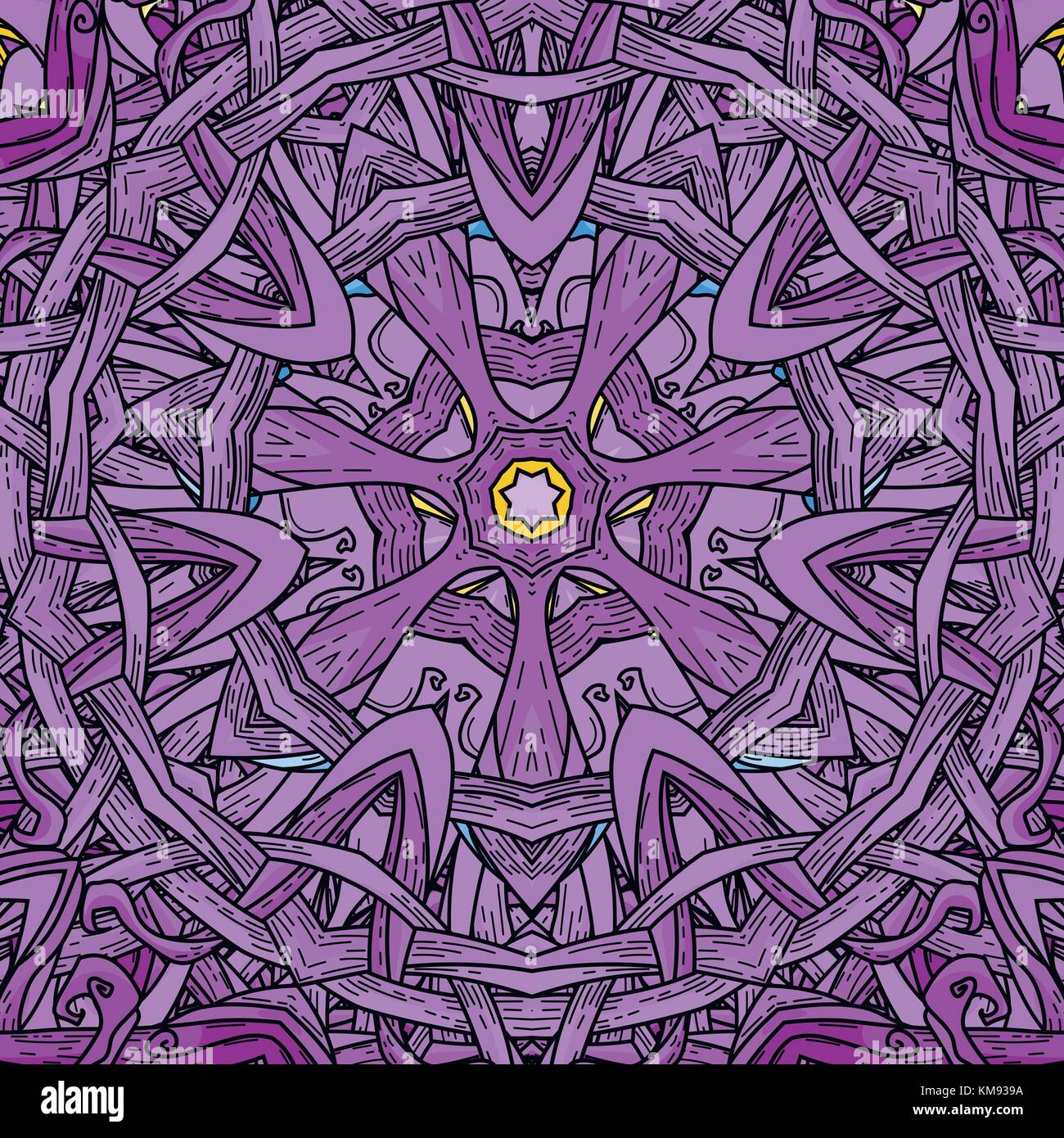 Vector seamless pattern in mandala style Stock Vector Image & Art - Alamy