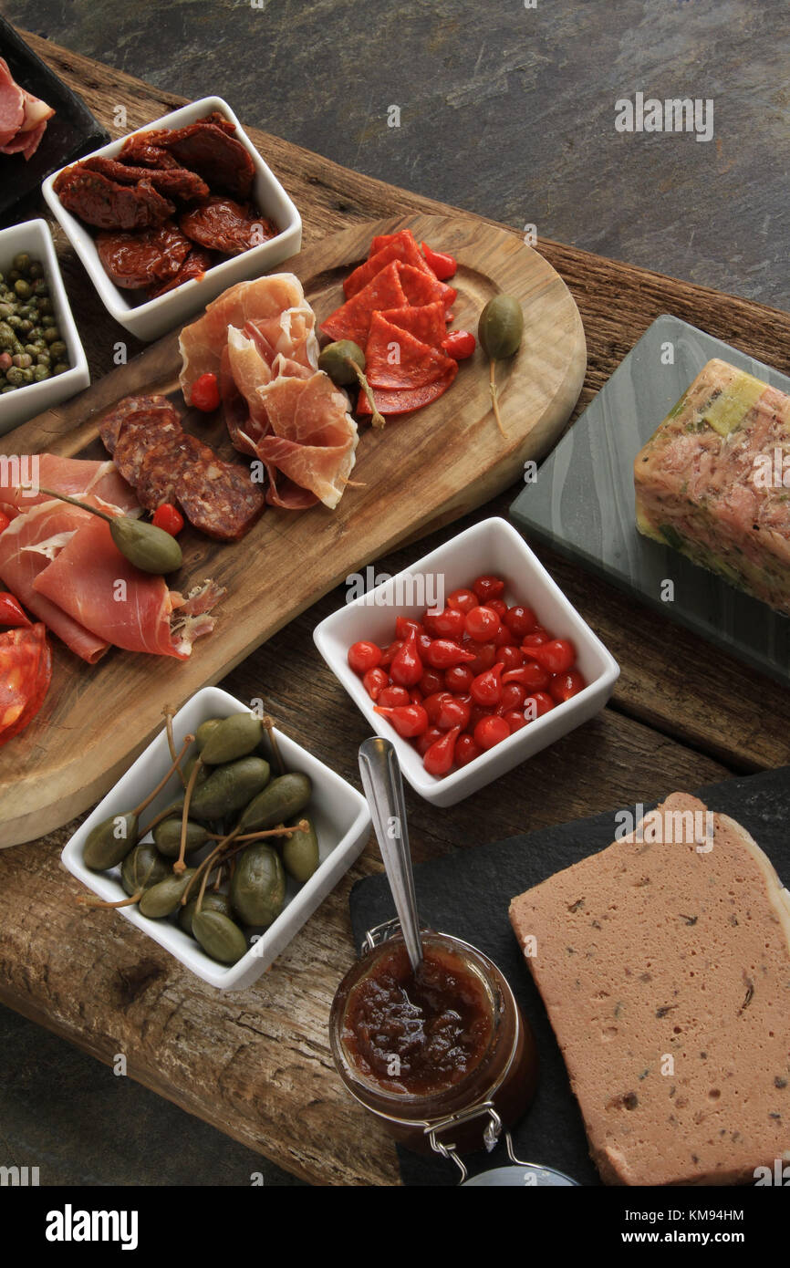 antipasti antipasto antipasta platter Stock Photo Alamy