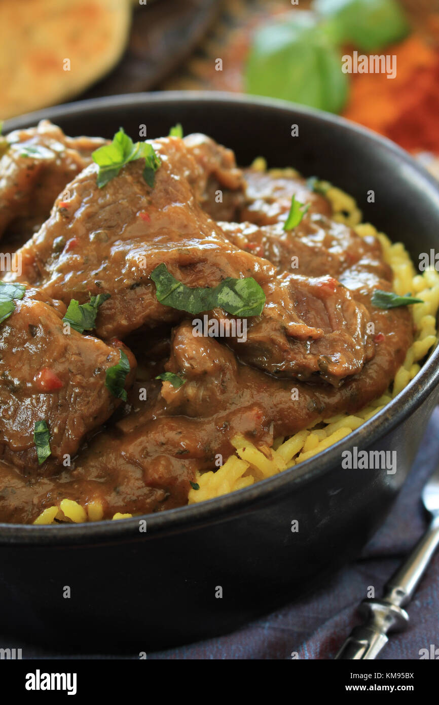 Indian beef lamb curry Stock Photo Alamy