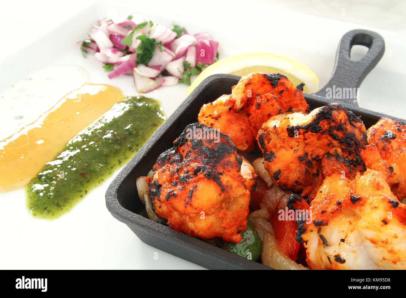 indian king prawn tikka Stock Photo