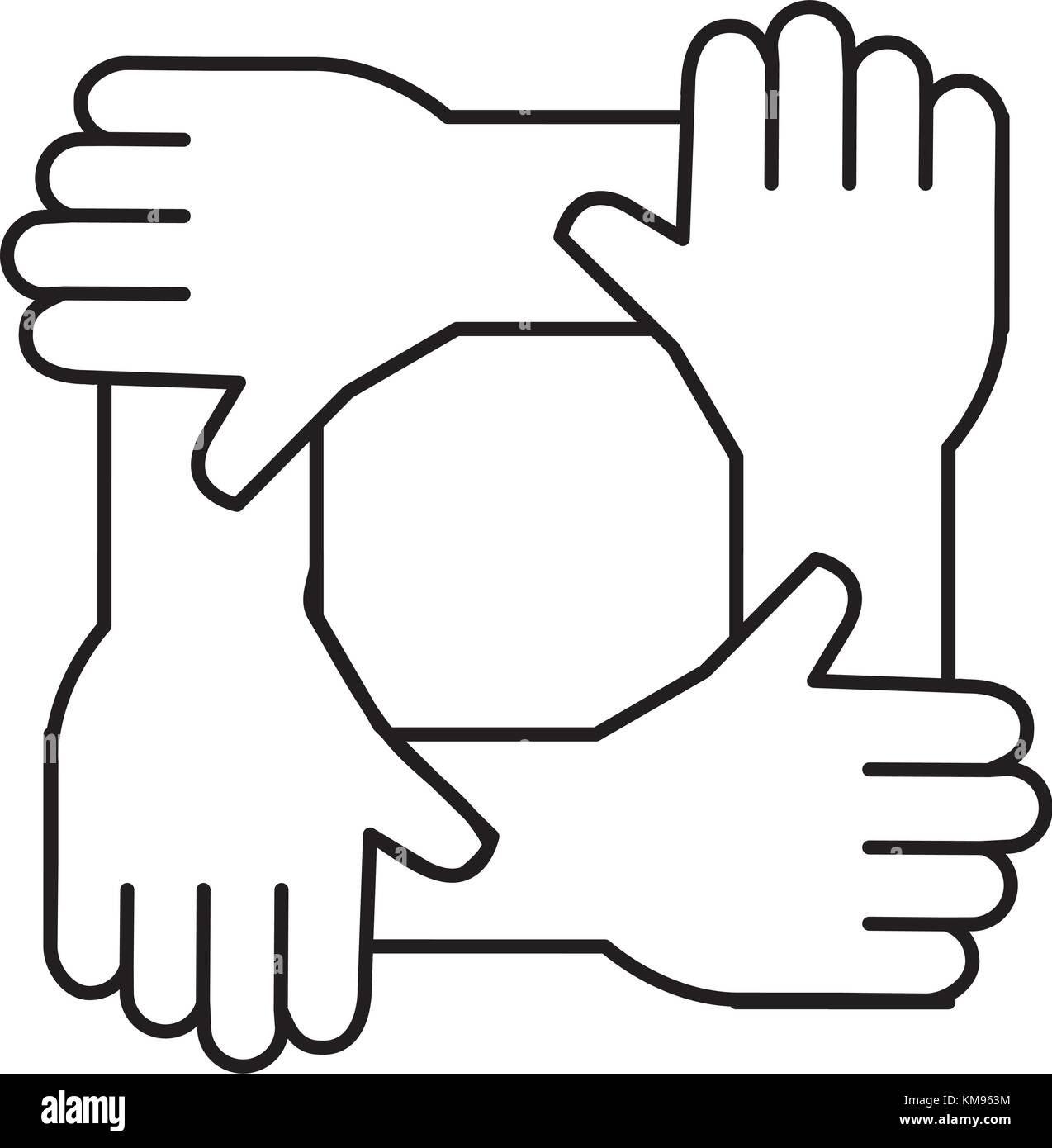 united teamwork hands icon vector illustration design Stock Vector Image &  Art - Alamy