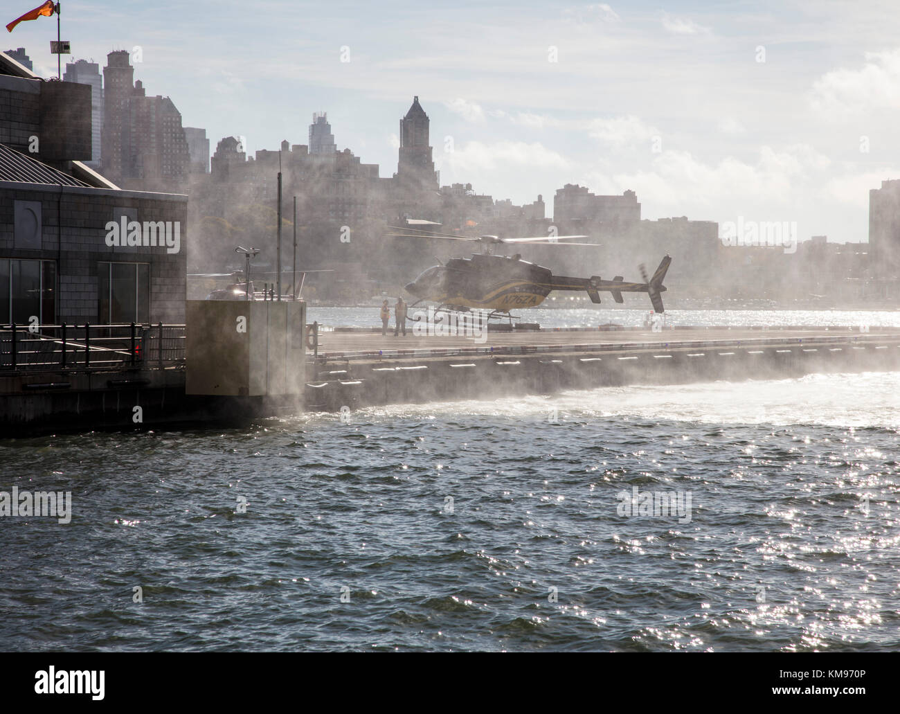 Heliport Downtown Manhattan New York Stock Photo Alamy