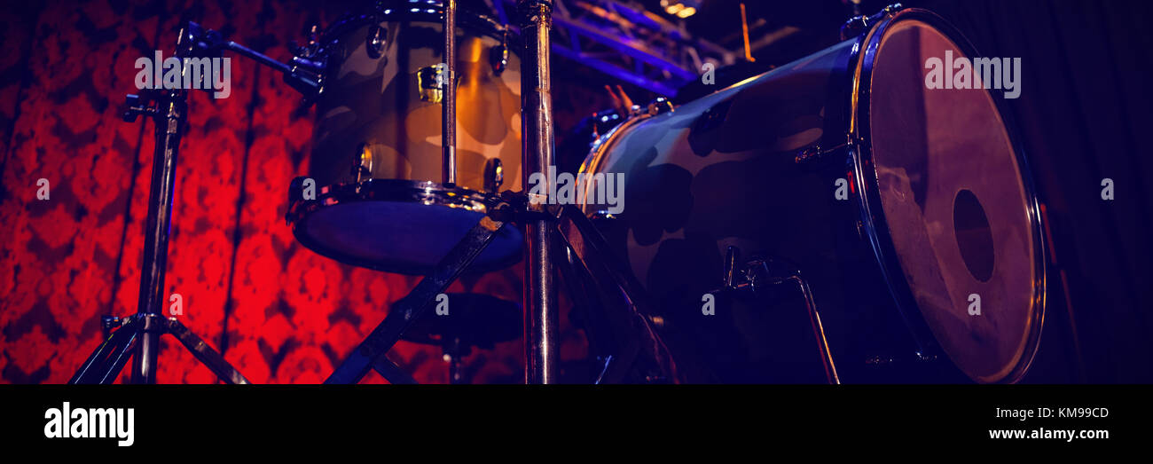 Drum kit in recording studio Stock Photo Alamy