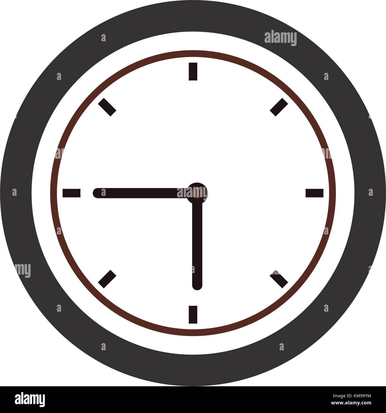 Wall clock isolated Stock Vector Image & Art - Alamy