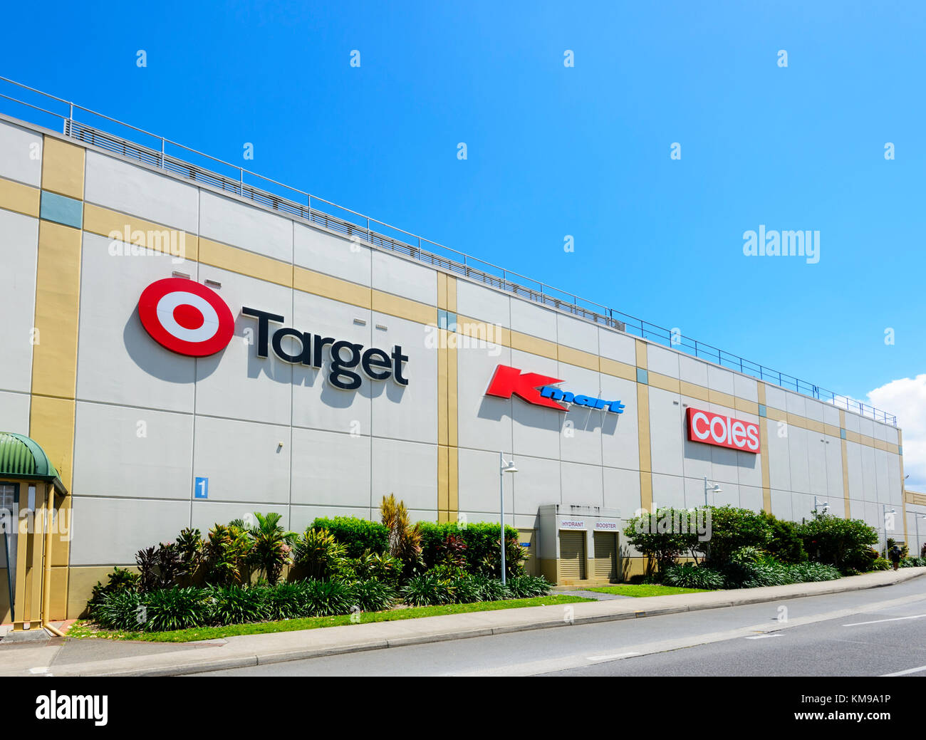 Shopping Centre with Target, Kmart and Coles, Cairns, Far North Queensland, FNQ, QLD, Australia Stock Photo