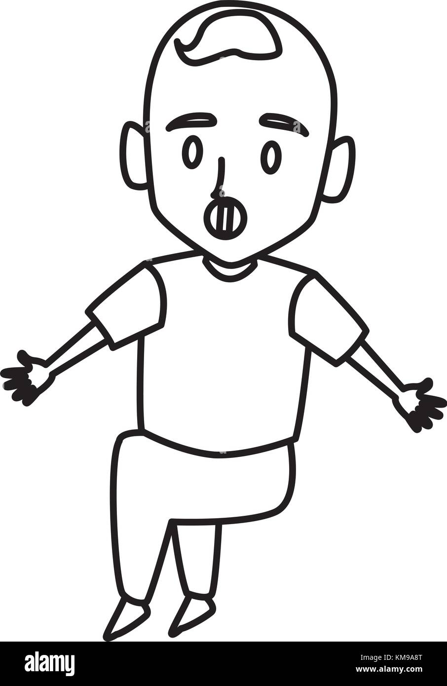 Baby Cartoon Black and White Stock Photos & Images Alamy