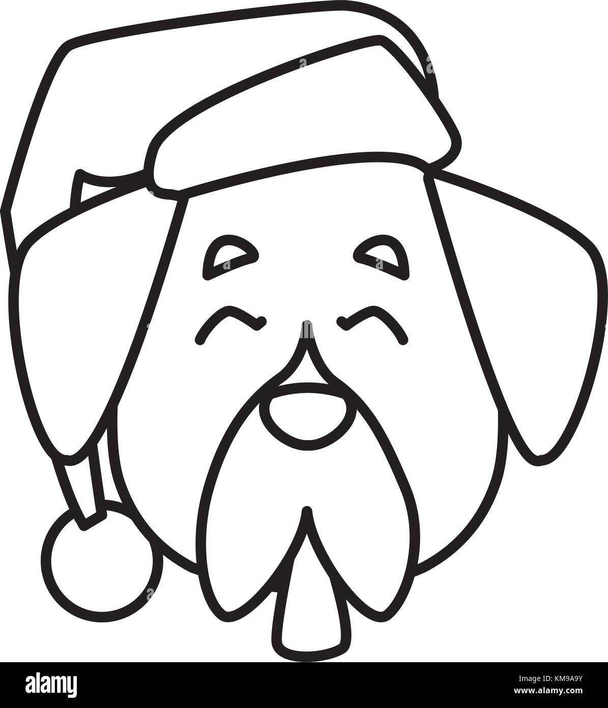 Cheerful santa claus ornament Black and White Stock Photos & Images - Alamy