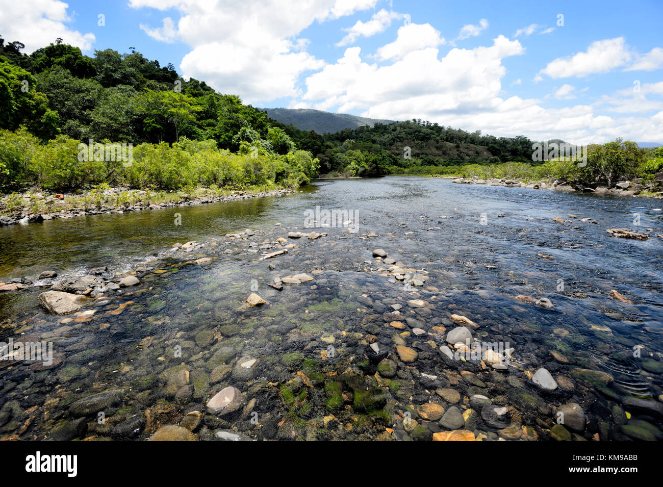 Mulgrave River running through the scenic Goldsborough Valley, near