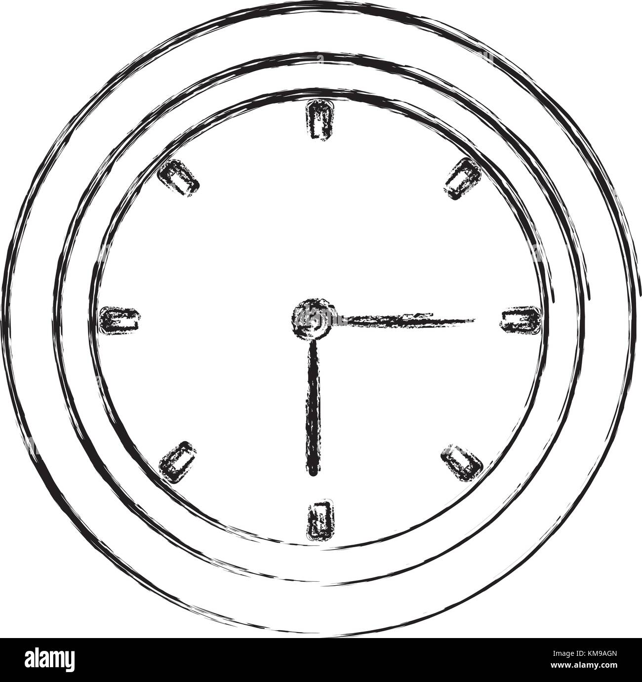 Wall clock isolated Stock Vector Image & Art - Alamy