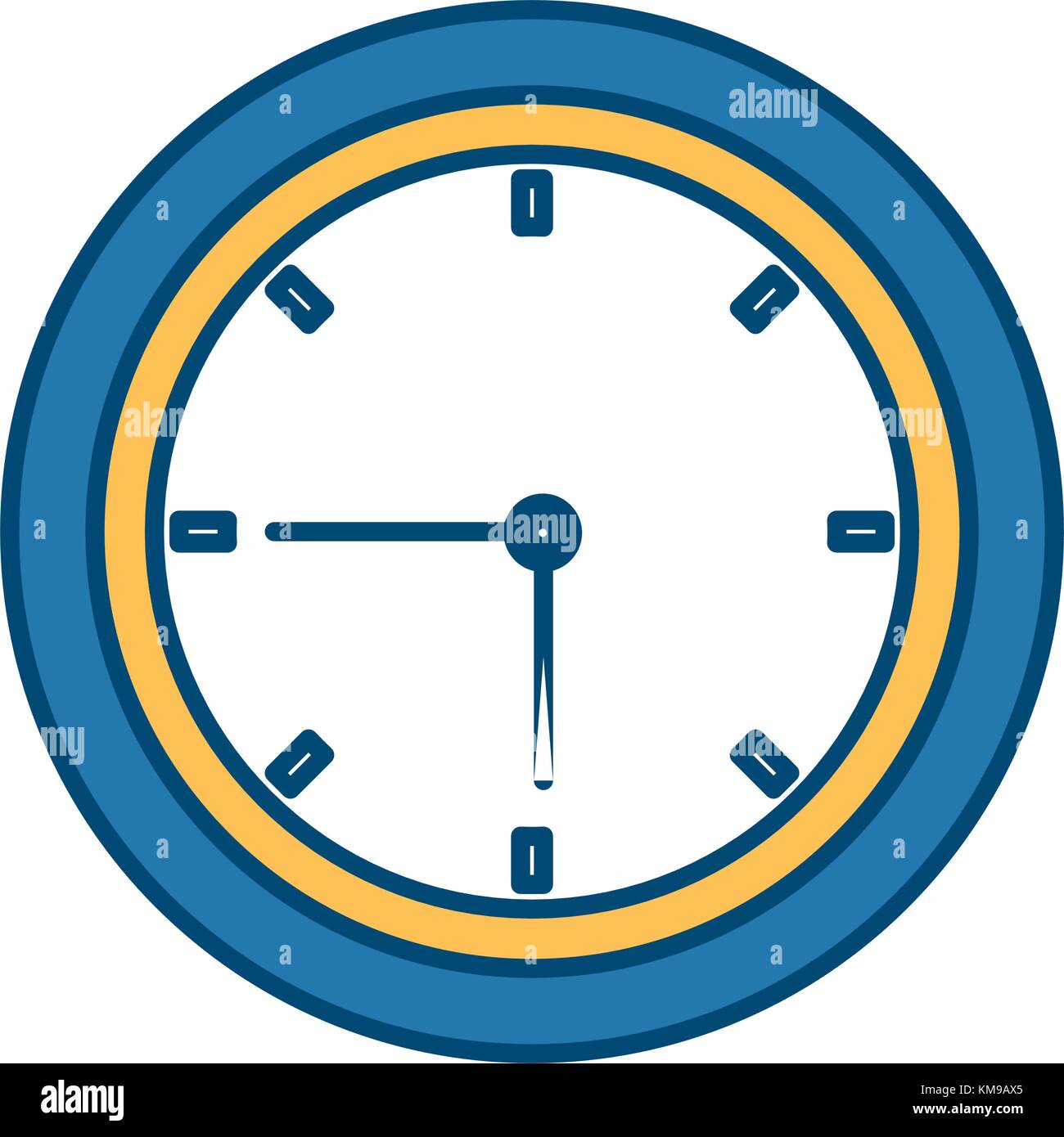 Wall clock isolated Stock Vector Image & Art - Alamy