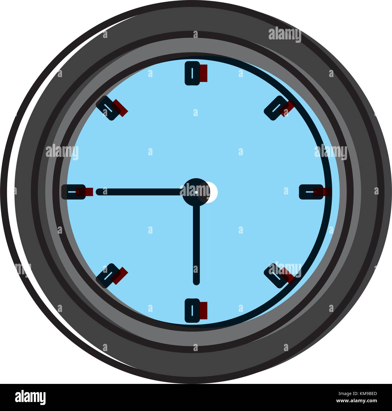 Wall clock isolated Stock Vector Image & Art - Alamy