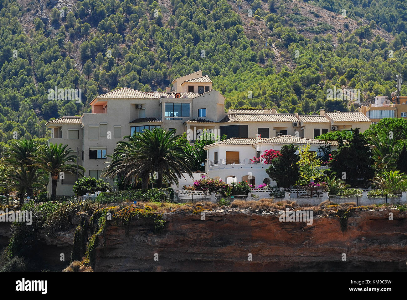 Villa and housing complex on a Spanish mountainside Stock Photo Alamy