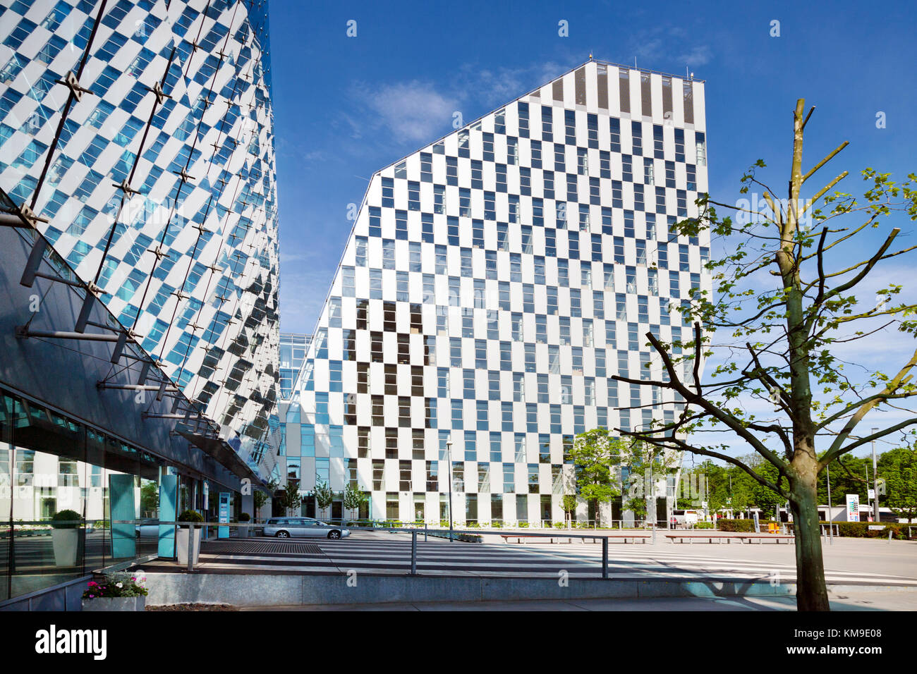 Crystal office building, Zelivského, Vinohrady, Prague, Czech republic