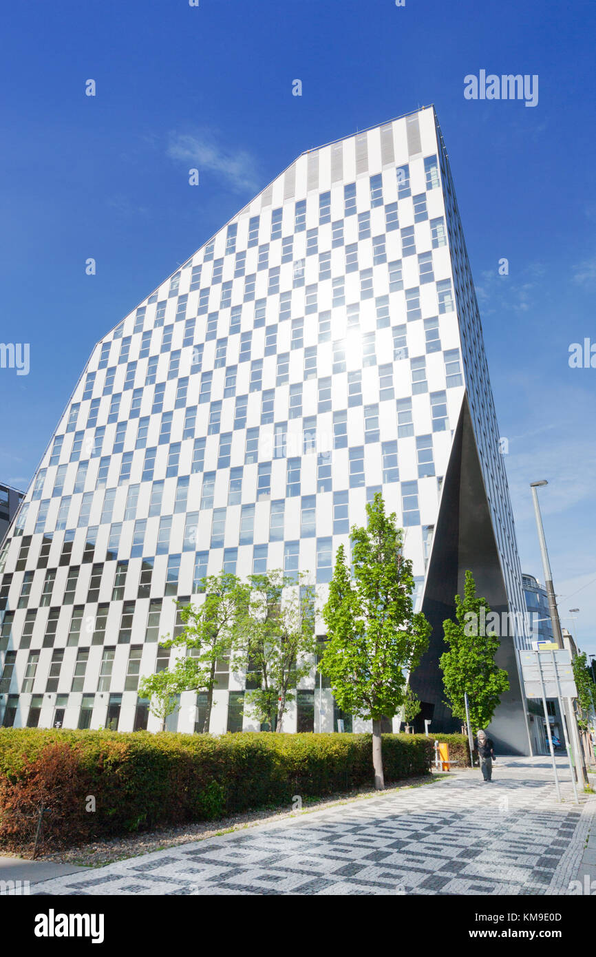 Crystal office building, Zelivského, Vinohrady, Prague, Czech republic