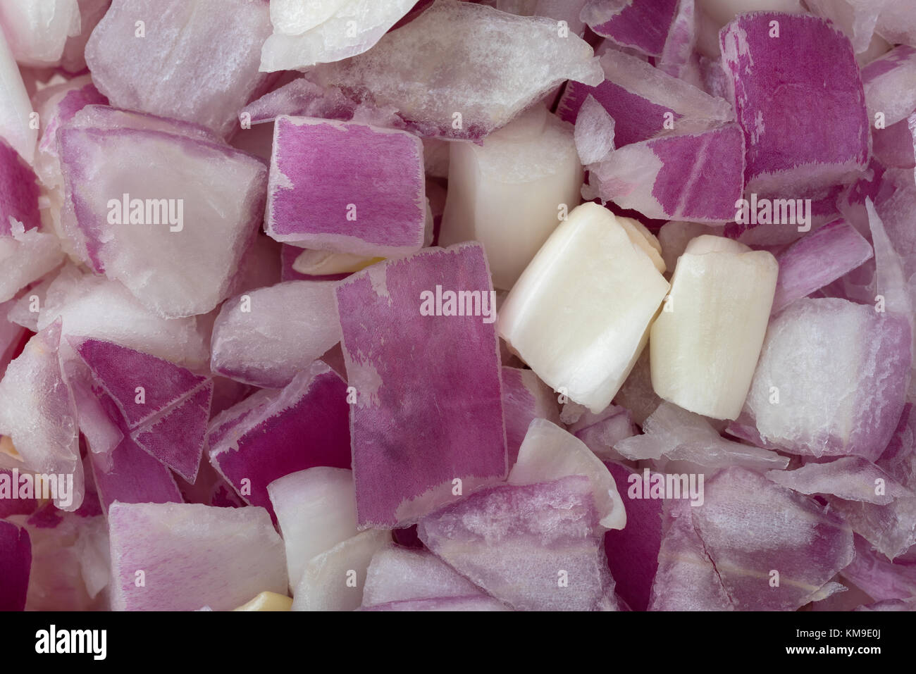 A very close view of freshly chopped red onions Stock Photo - Alamy