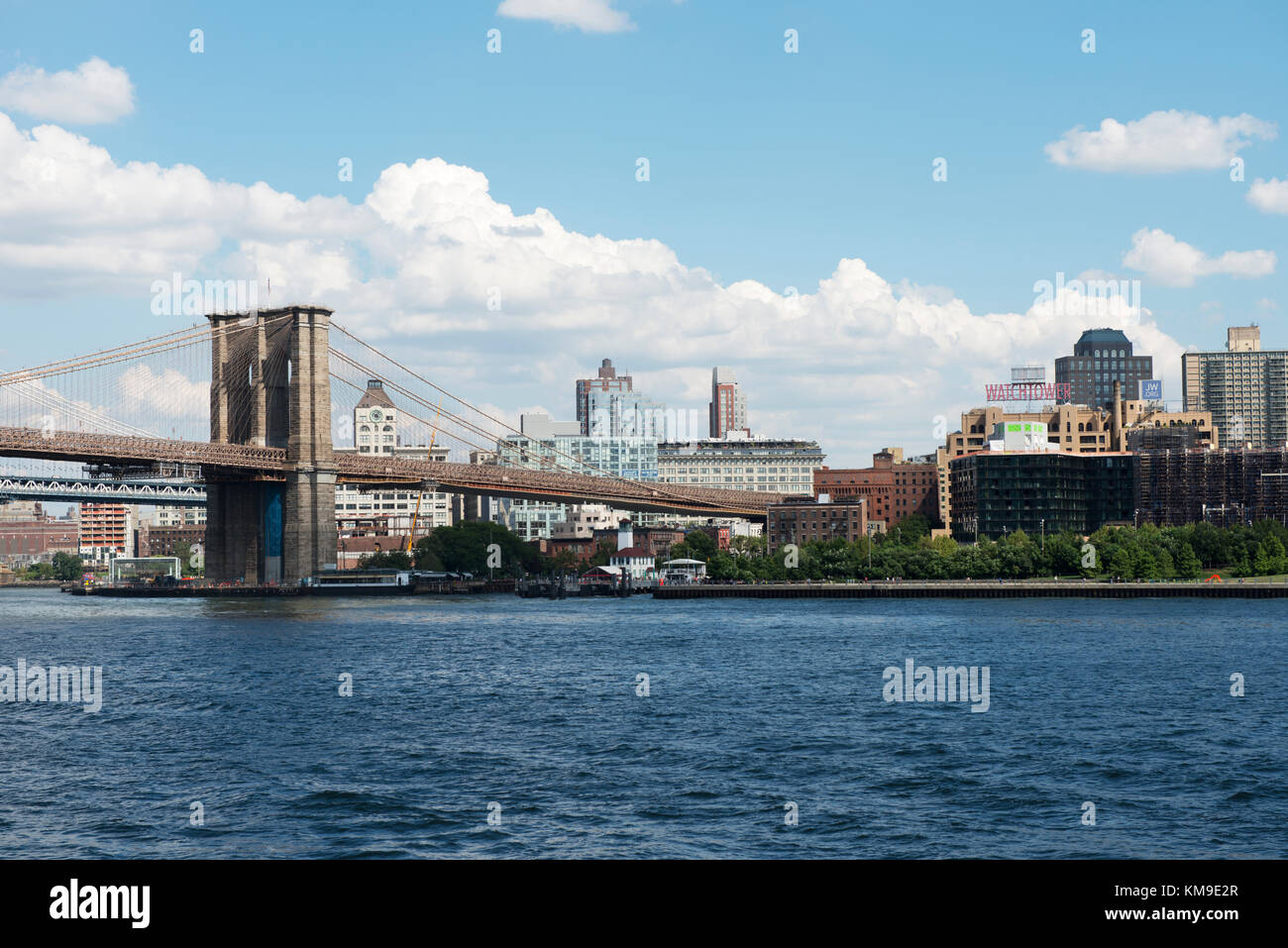 Brooklyn Bridge and Brooklyn skyline, New York, USA Stock Photo - Alamy