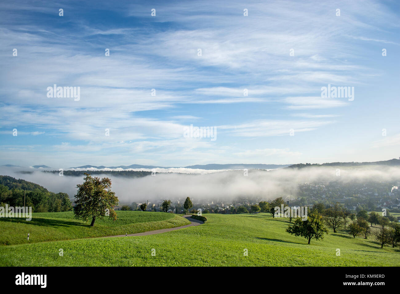 Rural landscape, Magden, Switzerland Stock Photo