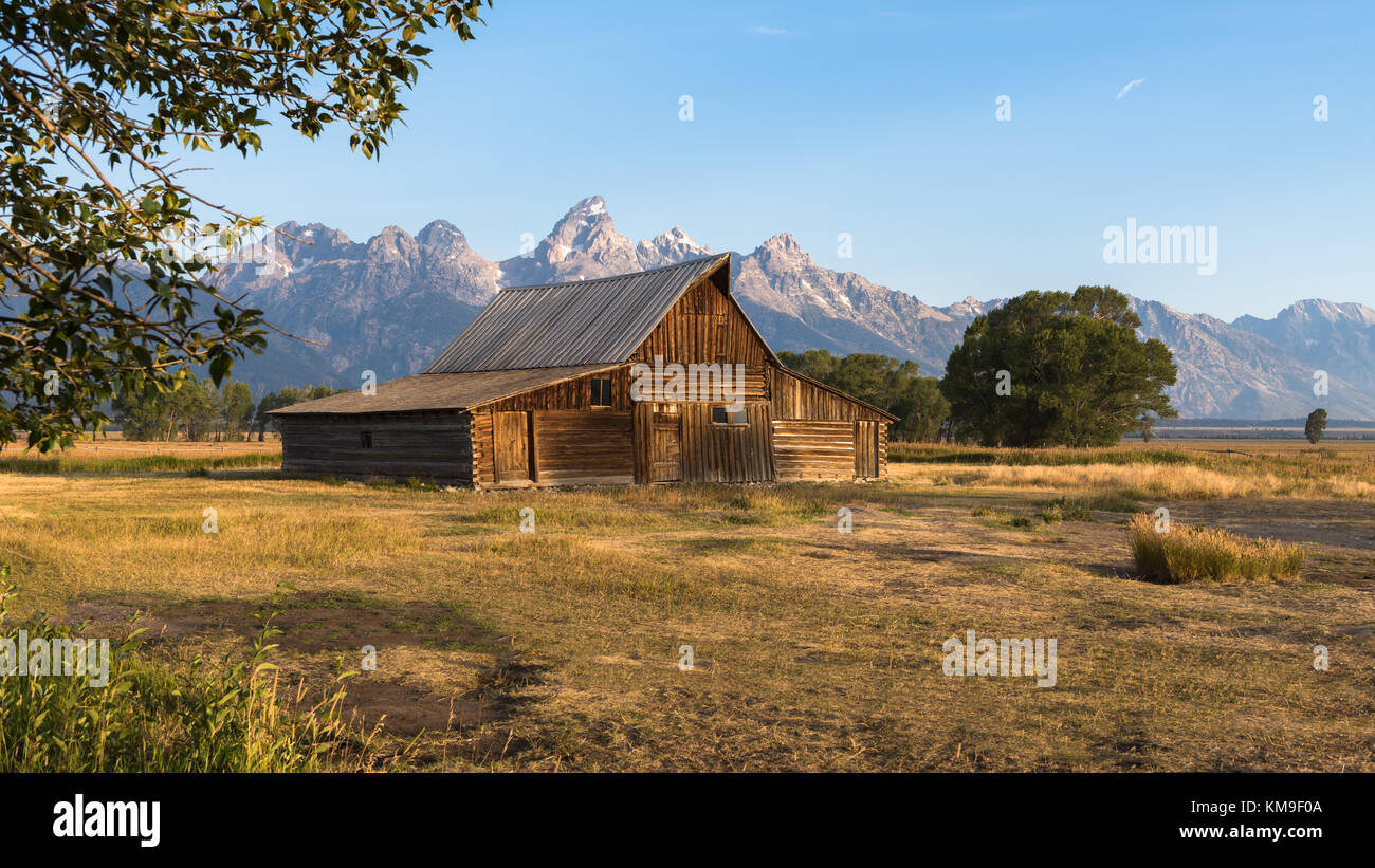 T. A. Moulton Barn, Grand Teton National Park, Moose, Wyoming, United States Stock Photo