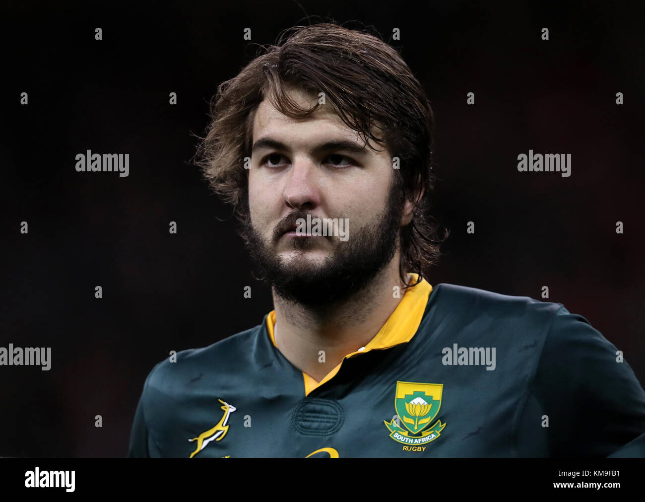 South Africa's Lodewyk de Jager during the Autumn International at the Principality Stadium, Cardiff Stock Photo