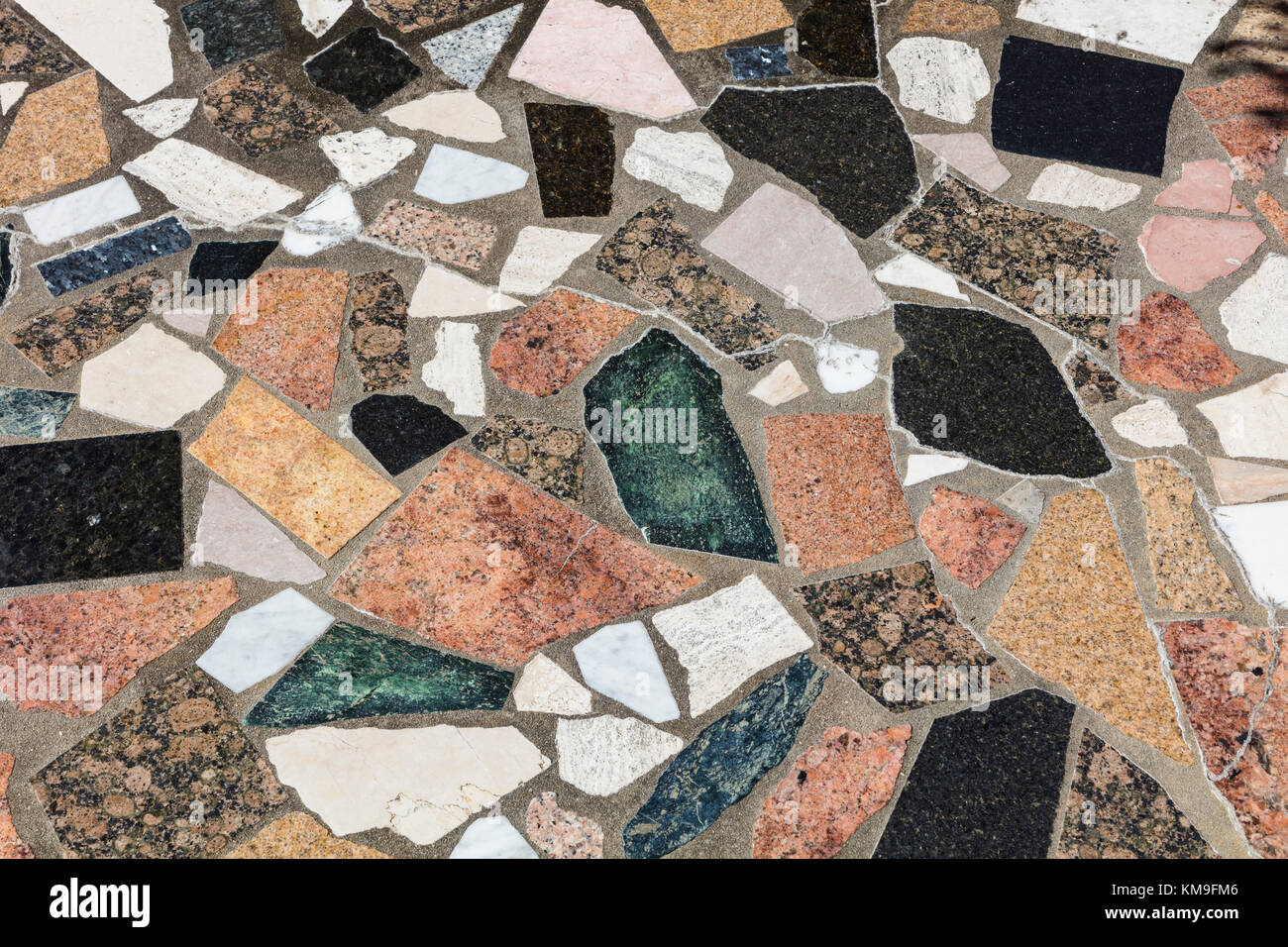 Background of Irregular pieces of marble Stock Photo