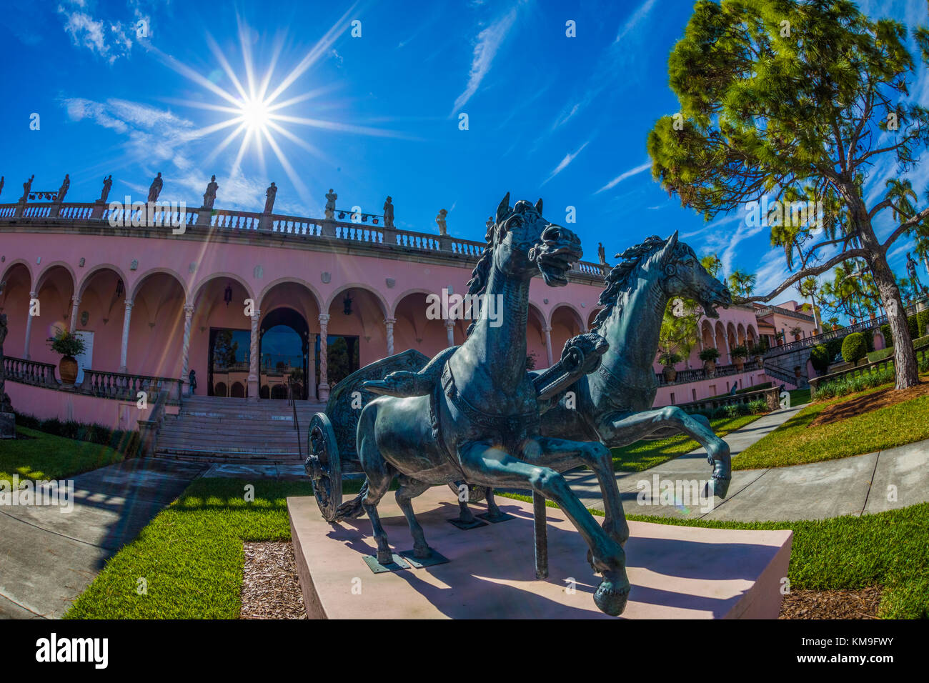 Statue in the Courtyard at The John and Mable Ringling Museum of Art in