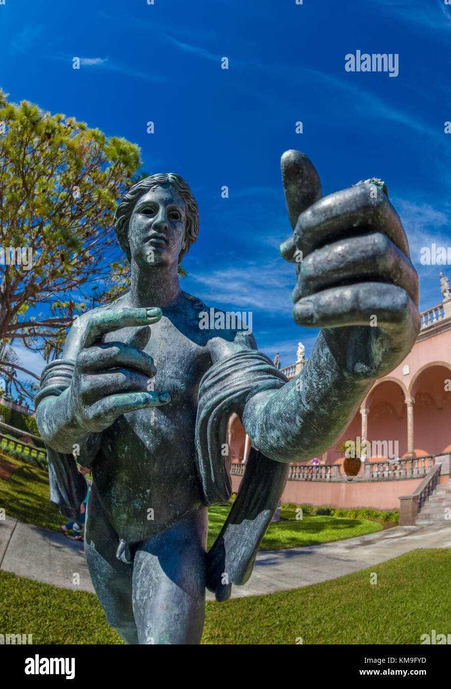 Statue in the Courtyard at The John and Mable Ringling Museum of Art in
