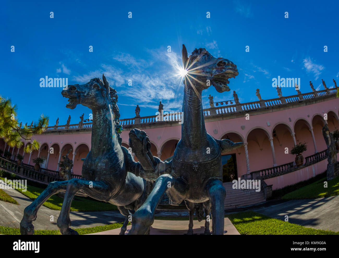 Statue in the Courtyard at The John and Mable Ringling Museum of Art in ...