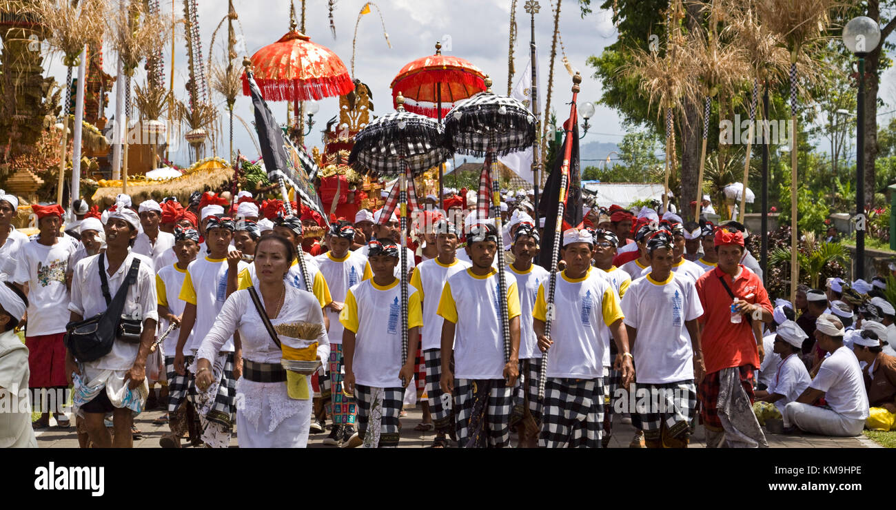 Panca Wali Krama, holy Celebration at Besakih temple every ten years, Bali, Indonesia Stock Photo