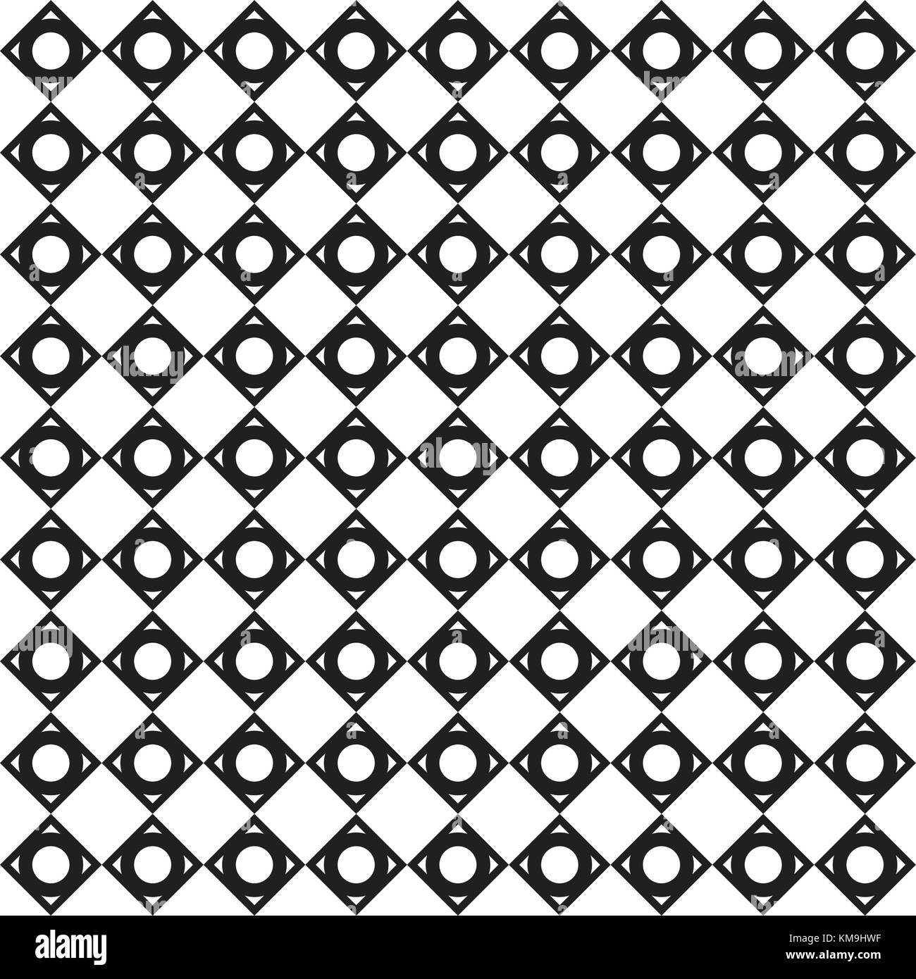 Black and white Triangle pattern background vector illustration.Abstract Circle shape pattern. Stock Vector