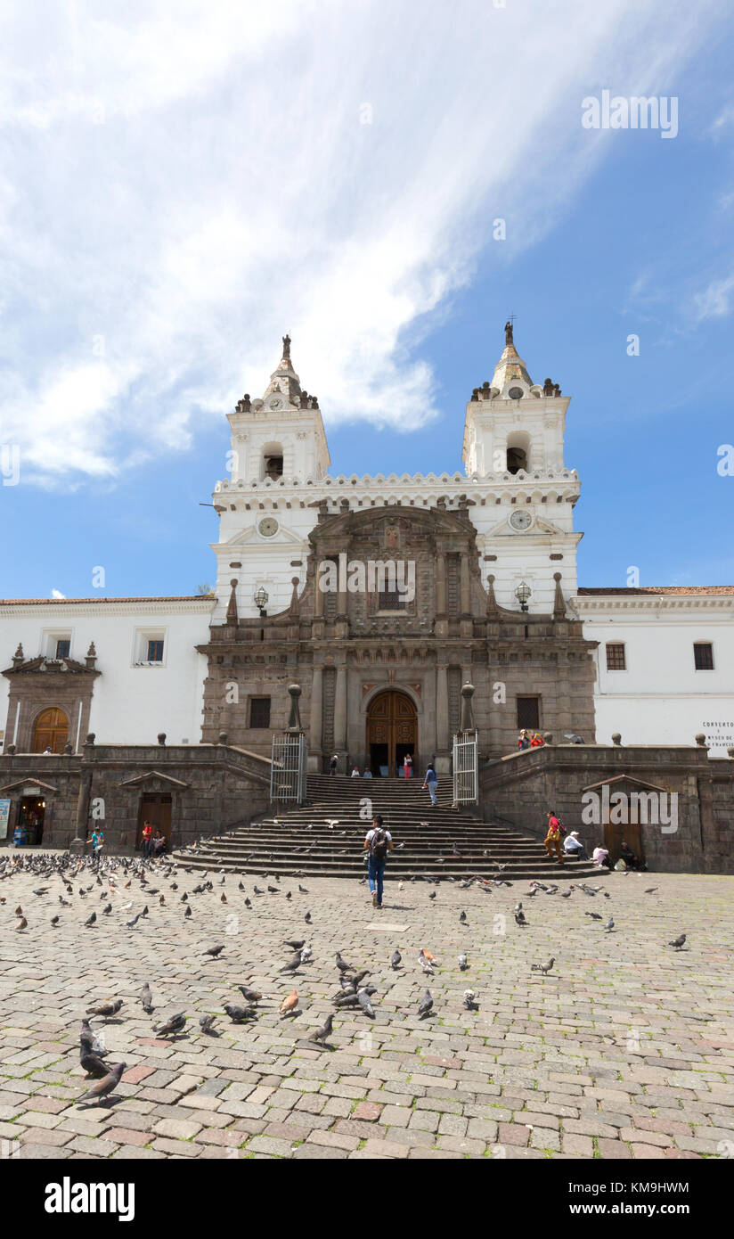 Church and Convent of St. Francis, ( El San Francisco ), Plaza de San Francisco, Quito, Ecuador, South America Stock Photo