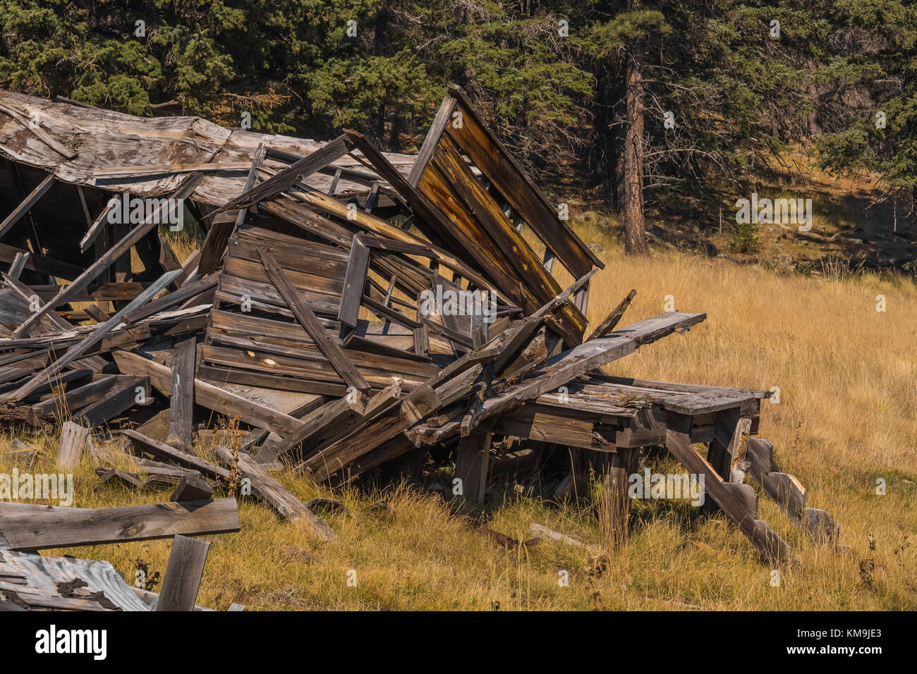 Cabins Decaying Into The Earth In An Old Movie Set In Valles