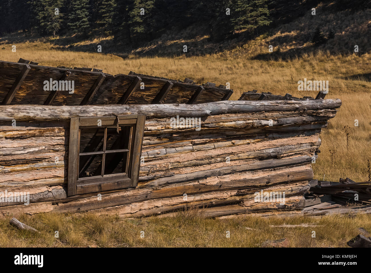Cabins Decaying Into The Earth In An Old Movie Set In Valles