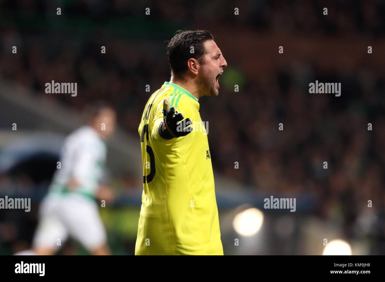 Anderlecht goalkeeper Frank Boeckx during the UEFA Champions League match at Celtic Park, Glasgow. PRESS ASSOCIATION Photo. Picture date: Tuesday December 5, 2017. See PA Story SOCCER Celtic. Photo credit should read: Andrew Milligan/PA Wire Stock Photo