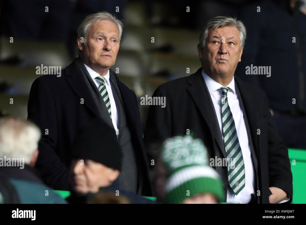 Celtic chairman Ian Bankier (left) and chief executive Peter Lawwell ...