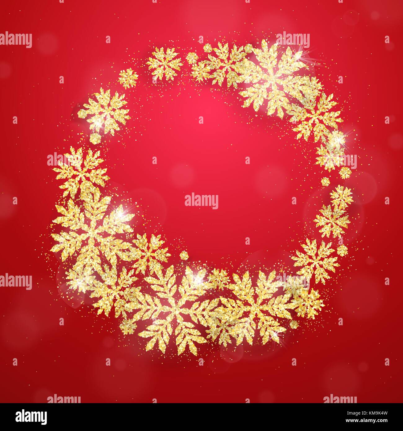 Merry Christmas and Happy New Year holiday background with gold ...