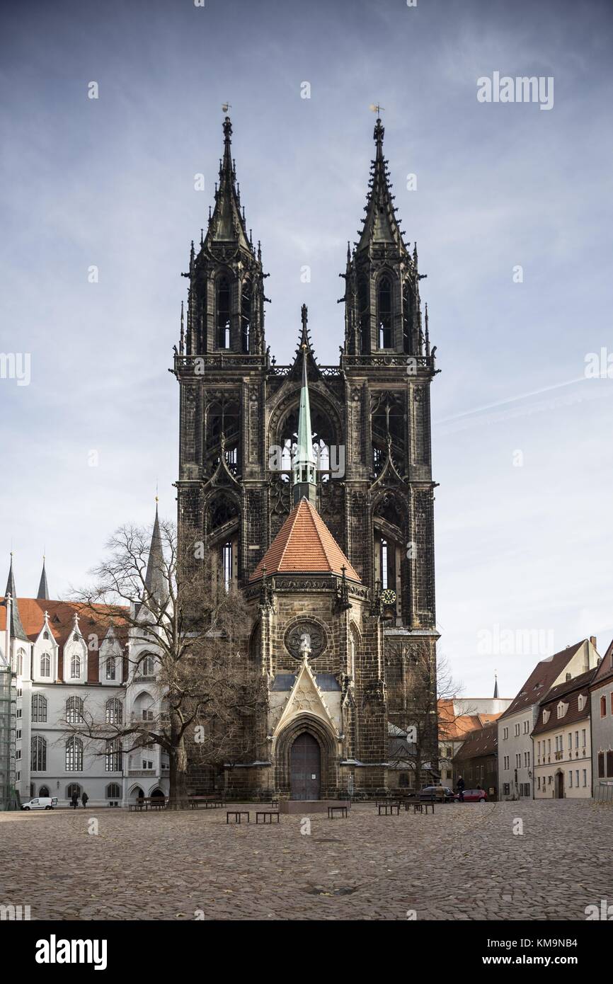 Meissen Cathedral in Meissen, Germany, 16.11.2017. The Church is also called  St. Johannis und St. Donatus. | usage worldwide Stock Photo
