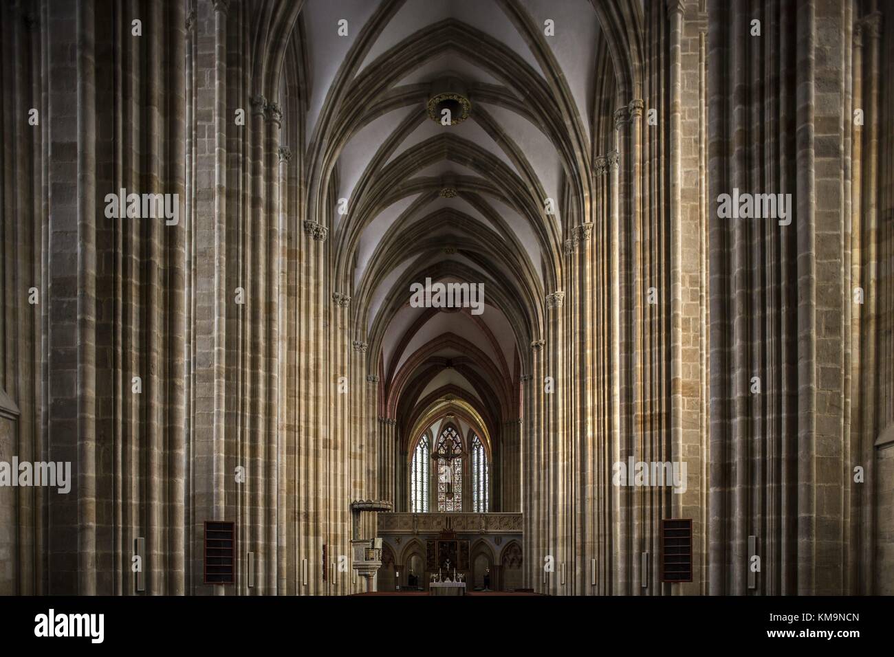View of the interior of the Meissen Cathedral, in Meissen, Germany, 16.11.2017. The Church is also called  St. Johannis und St. Donatus. | usage worldwide Stock Photo