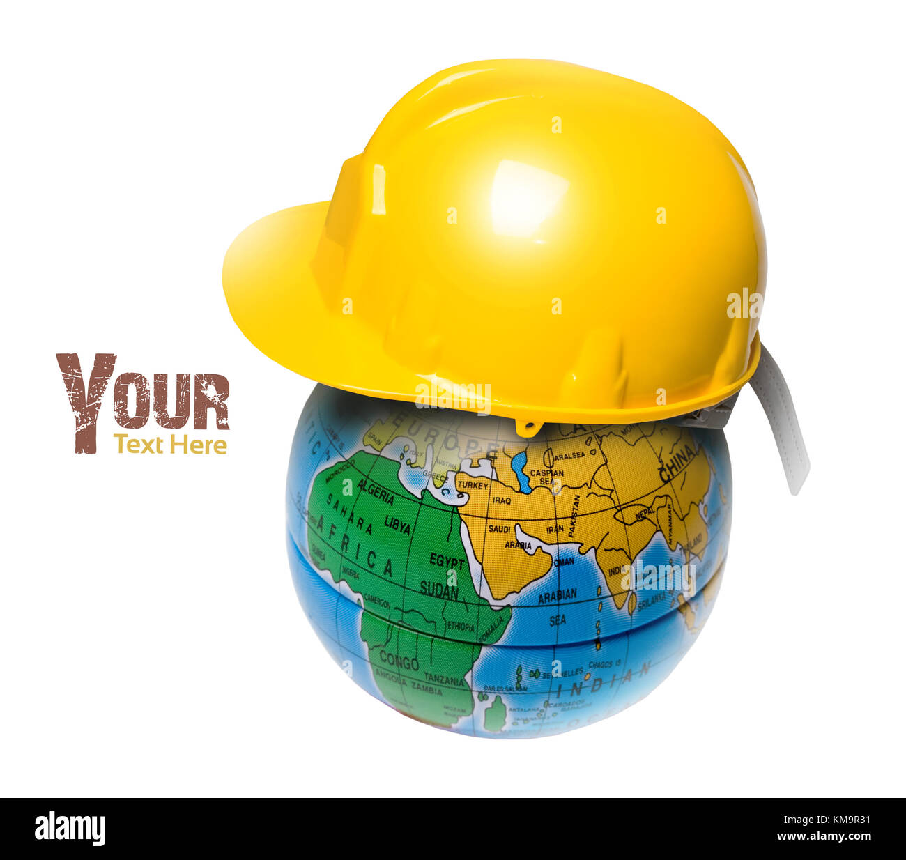 in the construction helmet, isolated concept Stock Photo Alamy
