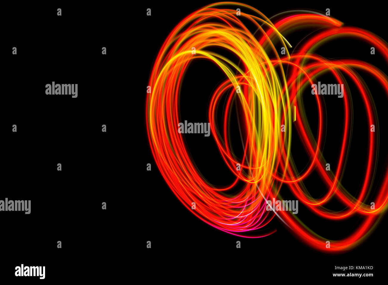 Yellow and red Fairy Lights Light Painting Stock Photo Alamy