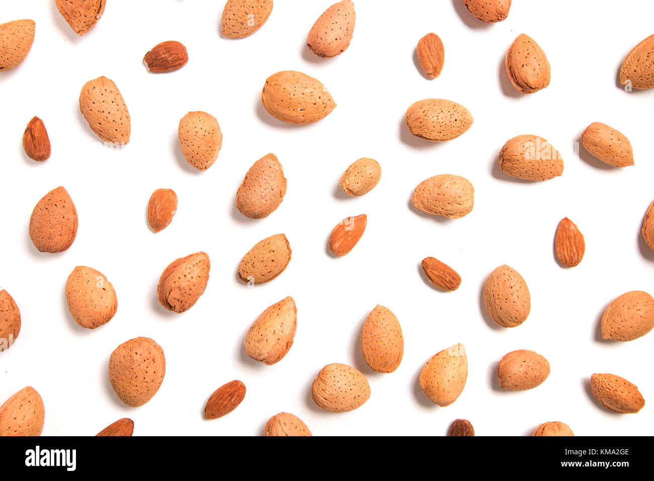 Sweet almond drupes isolated on a white background Stock Photo Alamy