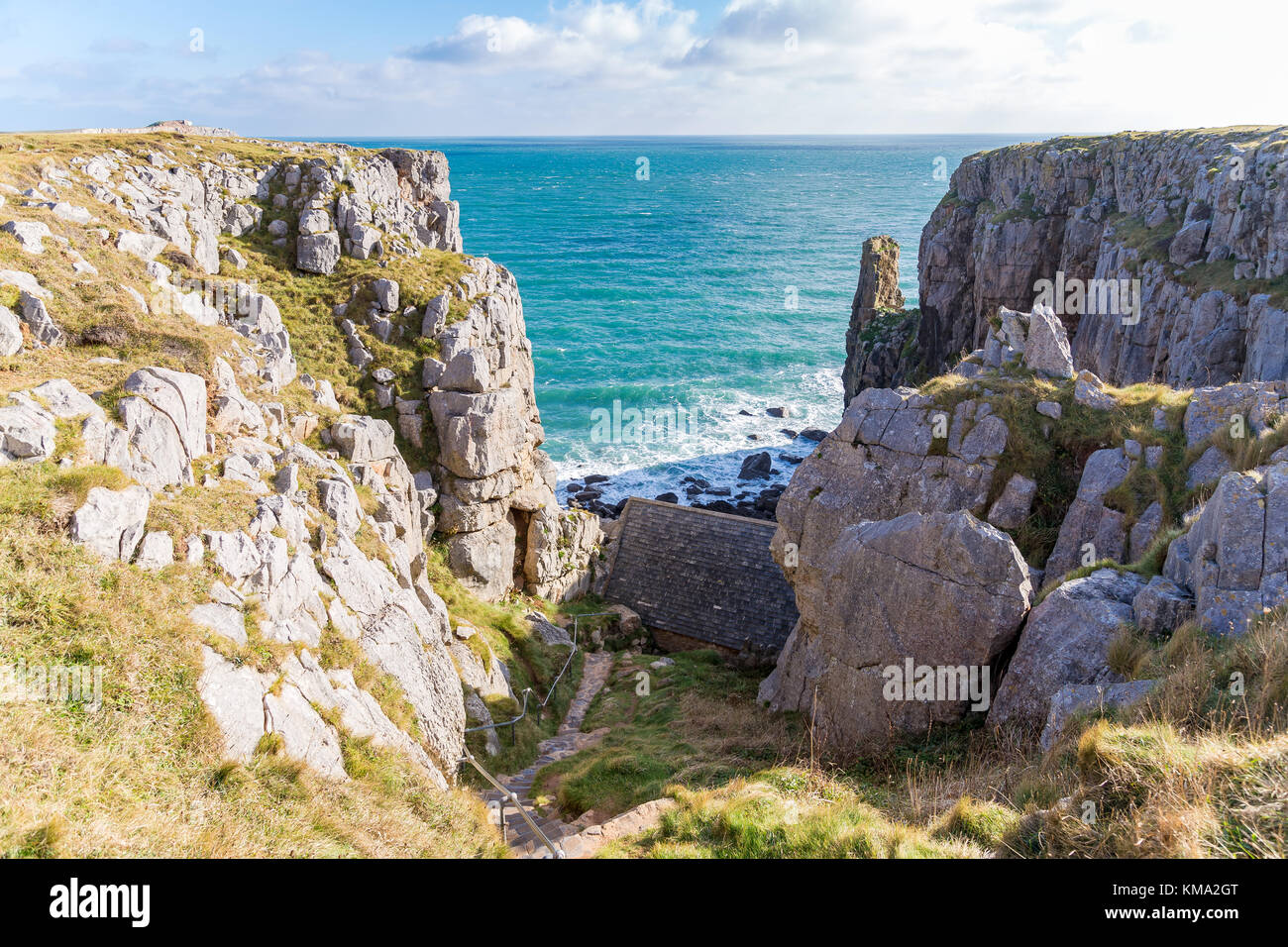 Saint govan's chapel hi-res stock photography and images - Alamy