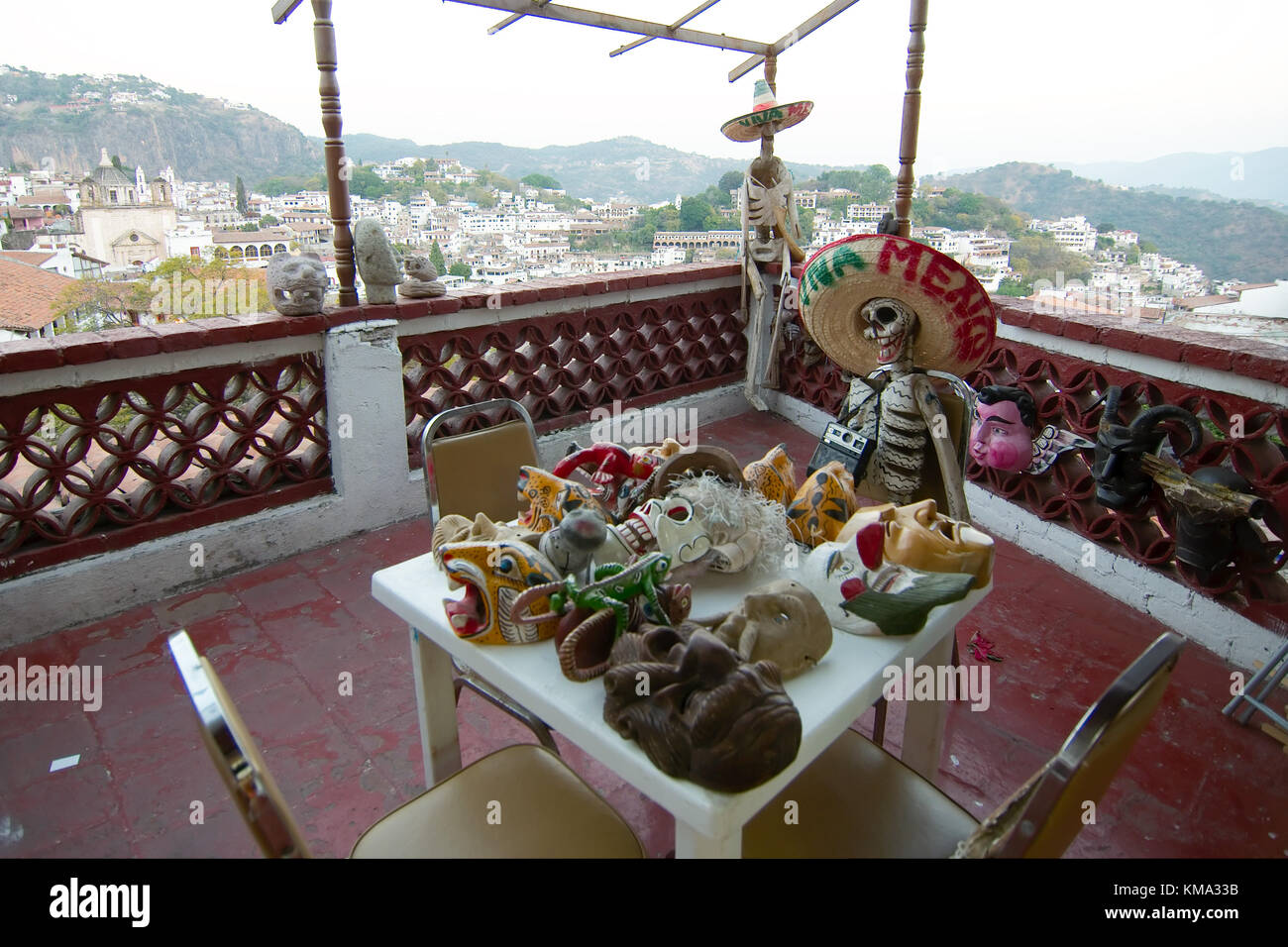 Taxco, Guerrero, Mexico - 2017: Traditional Mexican decorations on a