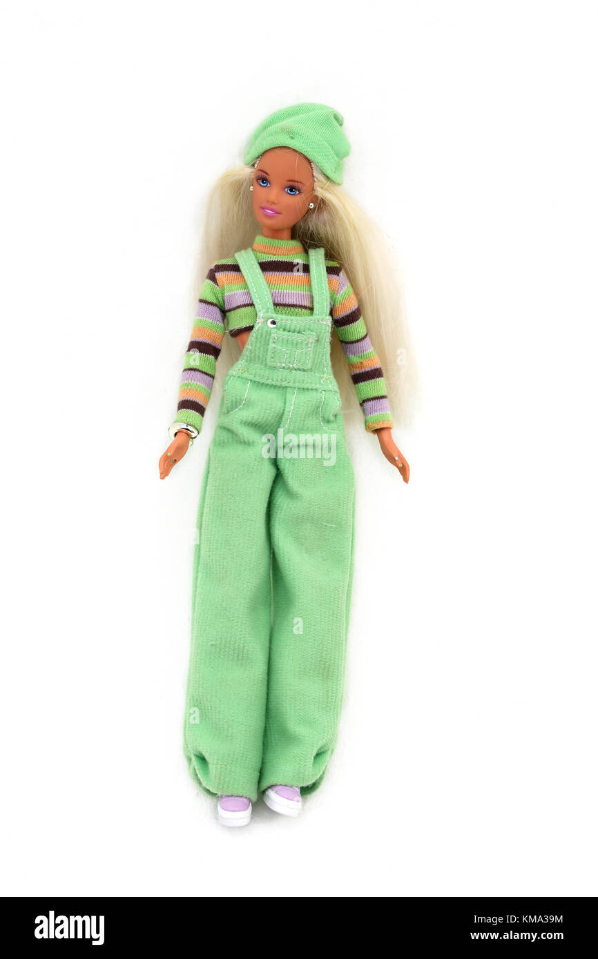Vintage 1990's Toy Extreme Green Teen Skipper Barbie's Sister Stock Photo -  Alamy