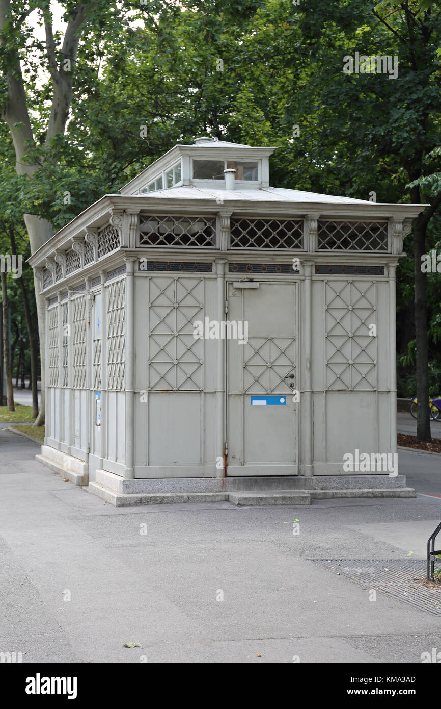 Public Toilet Cabin in Vienna Park Stock Photo - Alamy